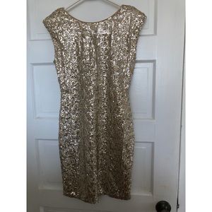 Gold sequin dress
